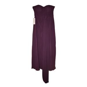 AZAZIE‎ NEW $109 Plum Fifi Strapless Chiffon Long Bridesmaid Dress Size A14